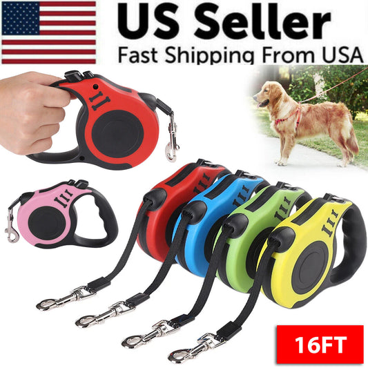 16.5FT Automatic Retractable Dog Walking Leash
